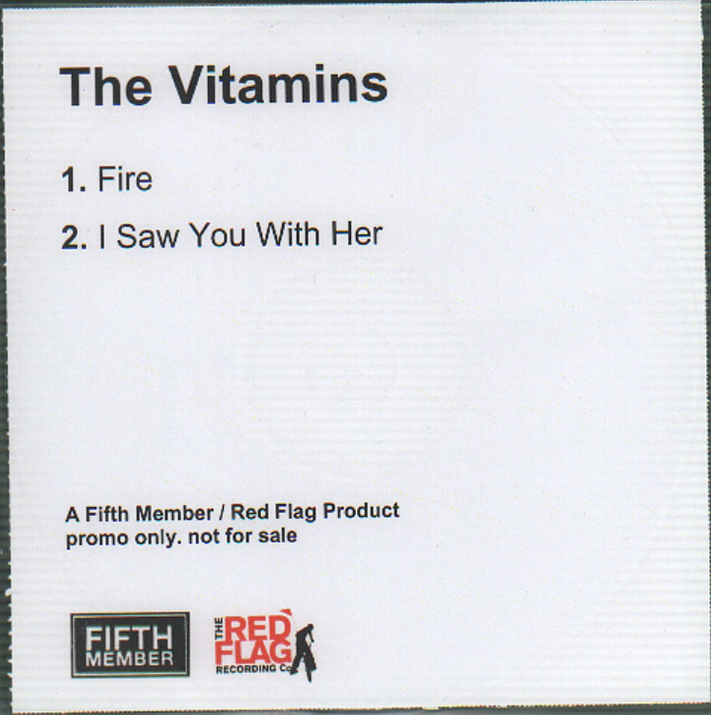 The Vitamins Fire UK Promo CD single (CD5 / 5")