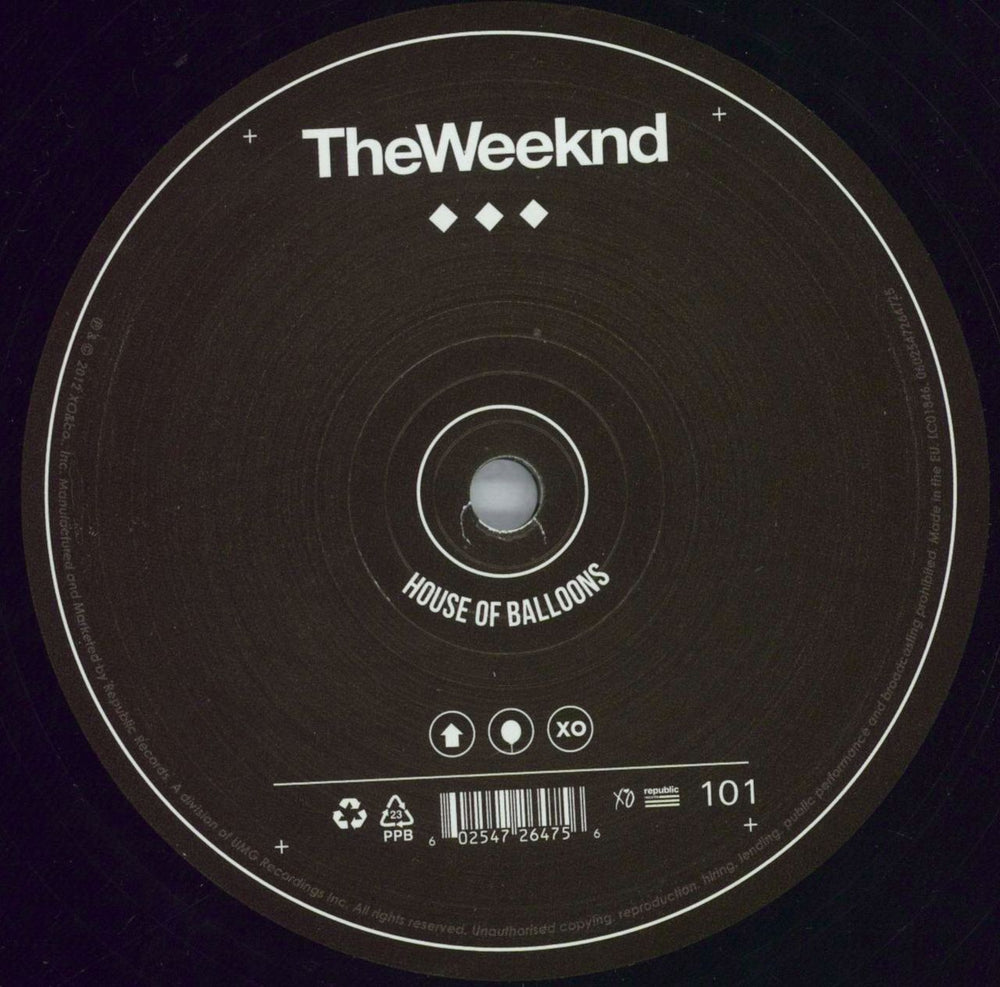 The Weeknd House Of Balloons - Reissue UK 2-LP vinyl record set (Double LP Album) YRS2LHO821720