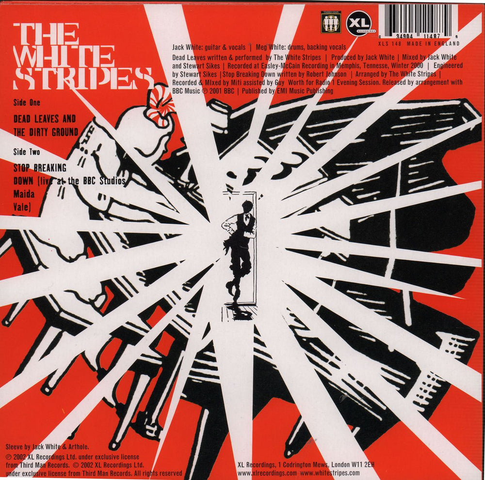 The White Stripes Dead Leaves And The Dirty Ground UK 7" vinyl single (7 inch record / 45) 634904114879