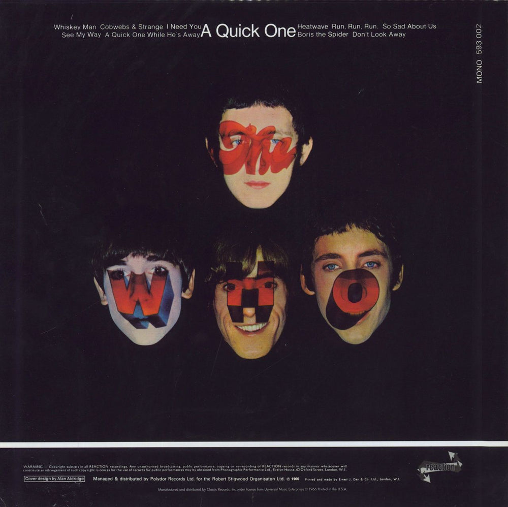 The Who A Quick One - Quiex 200 Gram US vinyl LP album (LP record)