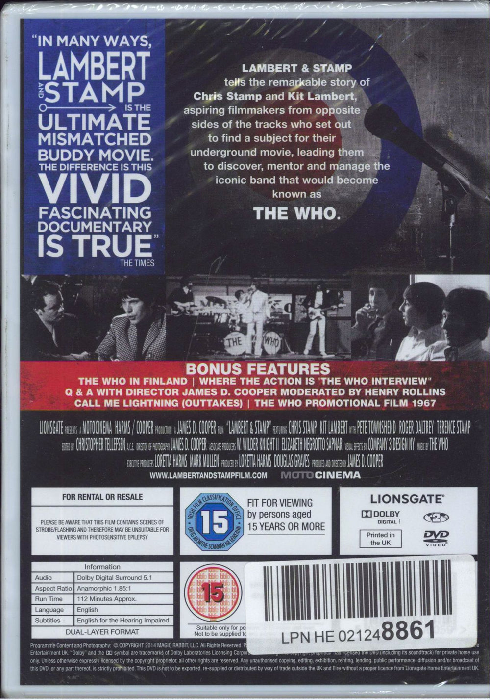 The Who Lambert & Stamp UK DVD