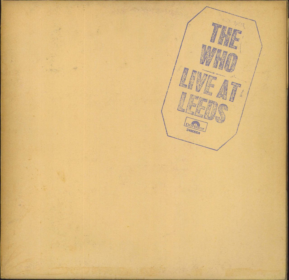 The Who Live At Leeds - Eleven inserts - EX German vinyl LP album (LP record) 2480004