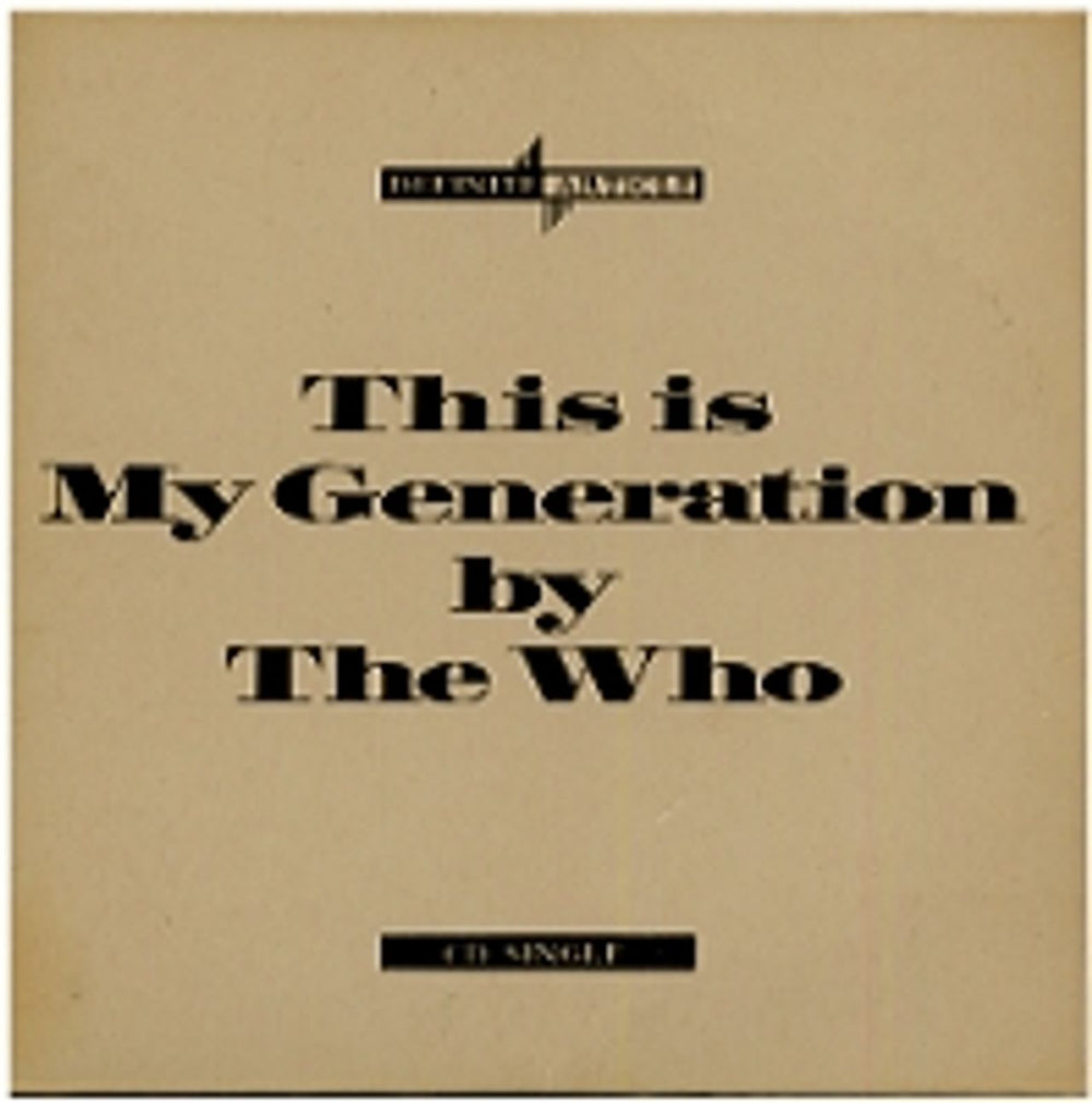 The Who My Generation UK CD single (CD5 / 5") POCD907