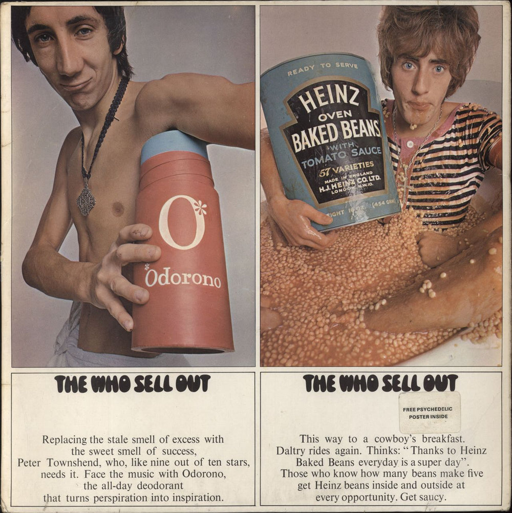 The Who Sell Out - 1st + Sticker & Poster - VG UK vinyl LP album (LP record) 612002