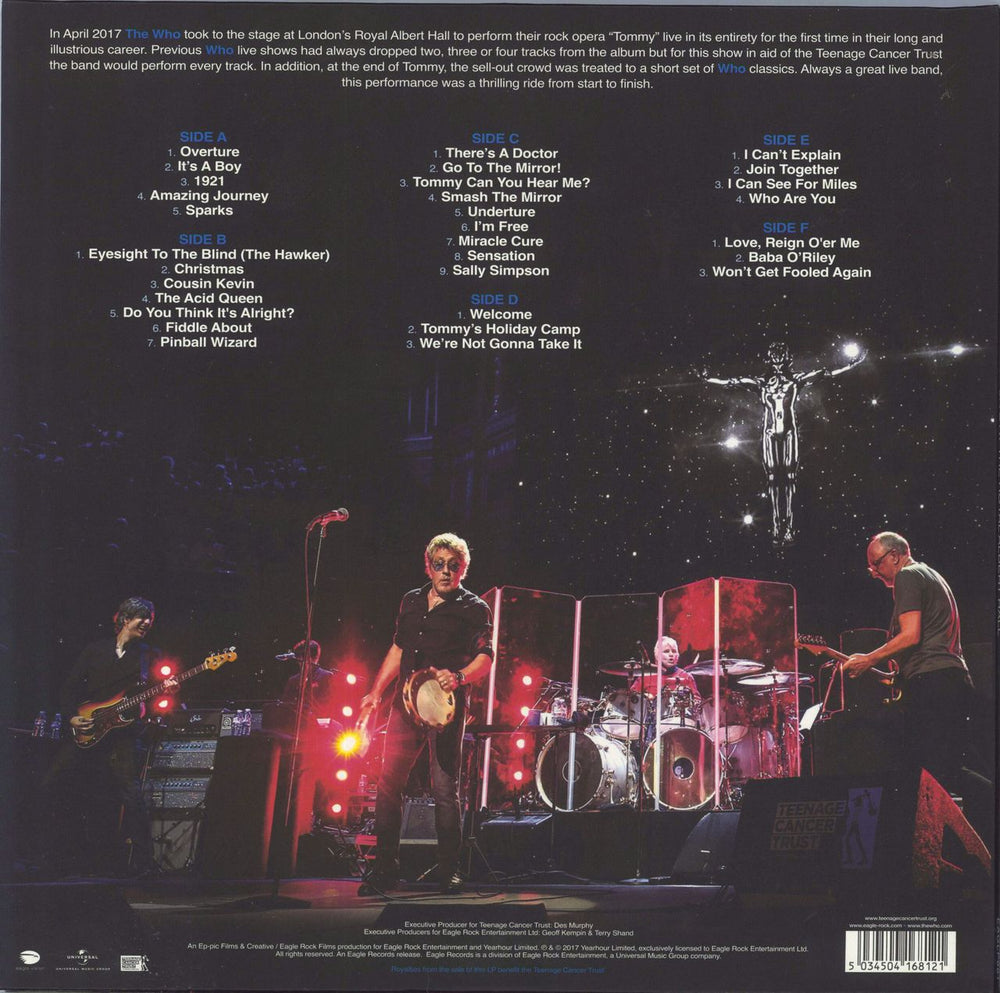 The Who Tommy: Live At The Royal Albert Hall - 180gm Vinyl UK 3-LP vinyl record set (Triple LP Album) 5034504168121