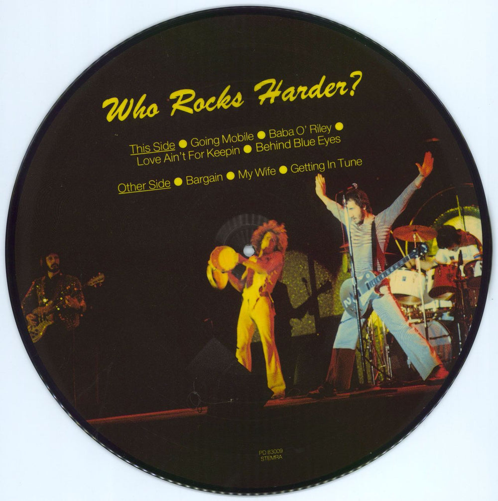 The Who Who Rocks Harder? Dutch 12" vinyl picture disc (12 inch picture record)