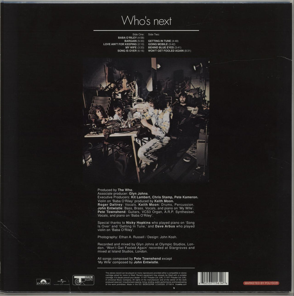 The Who Who's Next - 180gram Vinyl UK vinyl LP album (LP record) WHOLPWH678157