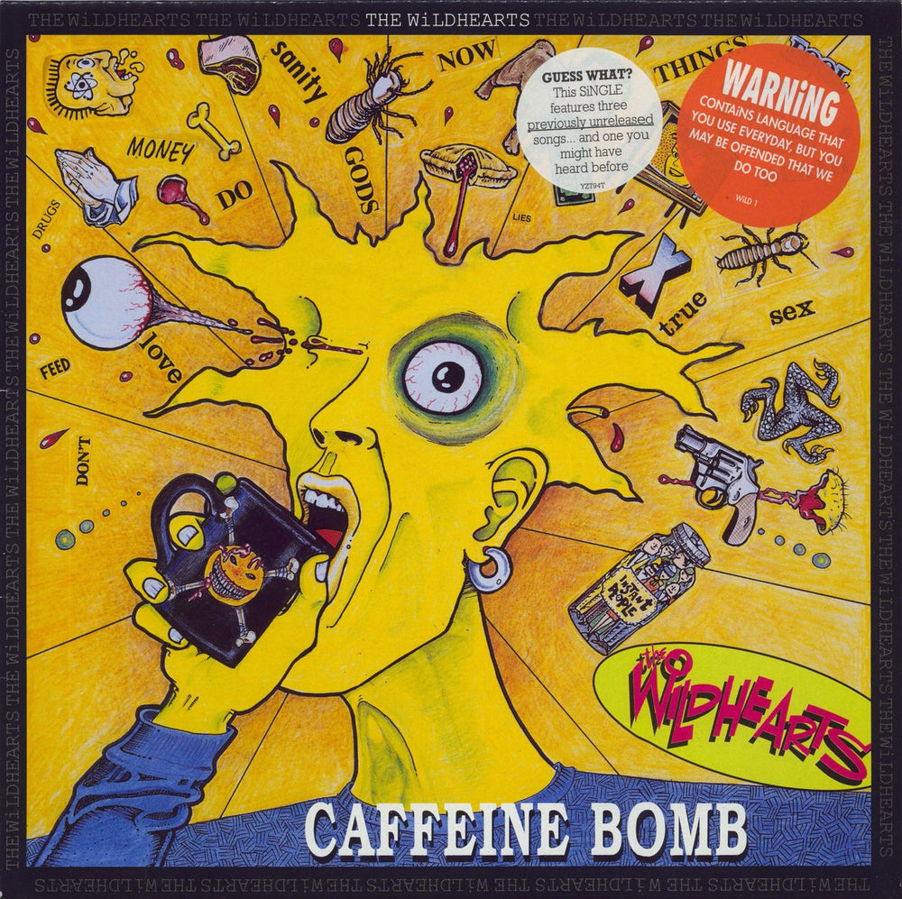 The Wildhearts Caffeine Bomb - P/S - Stickered UK 12" vinyl single (12 inch record / Maxi-single) YZ794T