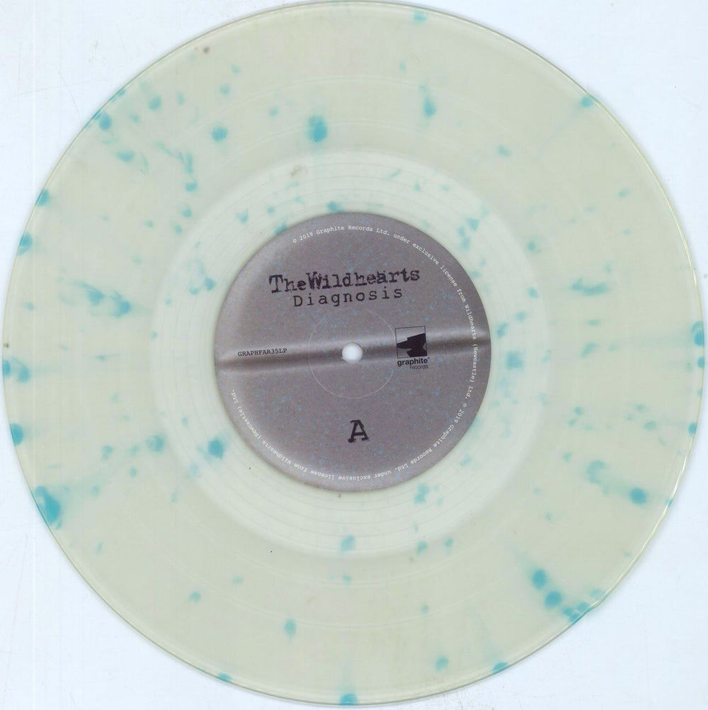 The Wildhearts Diagnosis - Clear & Blue Splatter Vinyl UK 10" vinyl single (10 inch record) WDH10DI815691