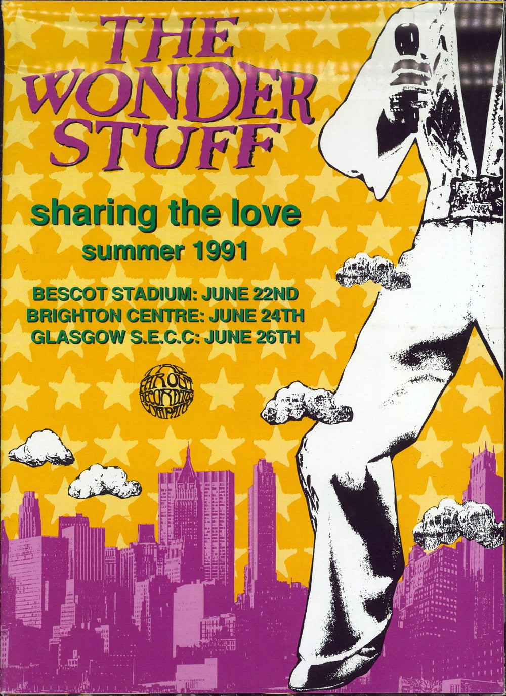 The Wonder Stuff Sharing The Love Summer '91 UK tour programme