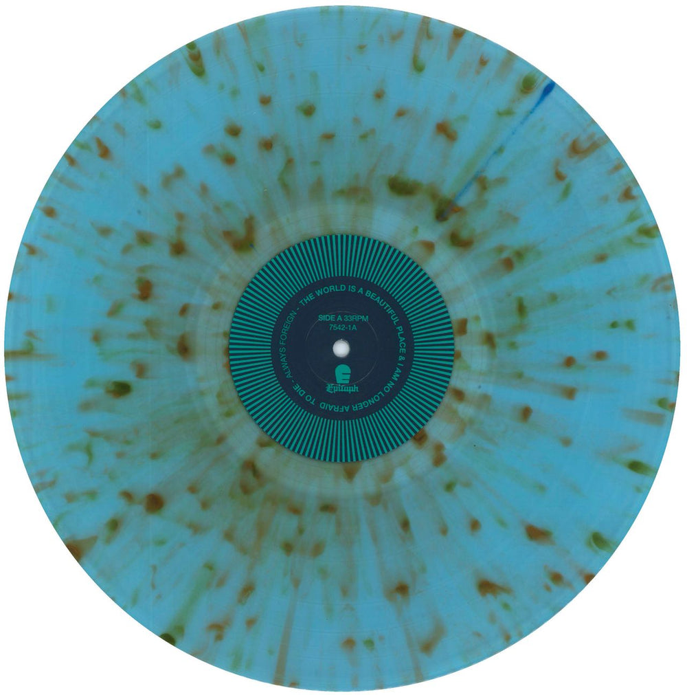The World Is A Beautiful Place  Always Foreign - Electric Blue with Splatter Vinyl UK vinyl LP album (LP record) 5TLLPAL813113