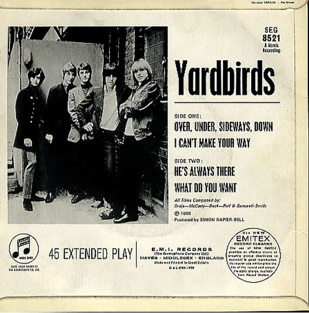 The Yardbirds Yardbirds EP UK 7" vinyl single (7 inch record / 45) YDB07YA350694