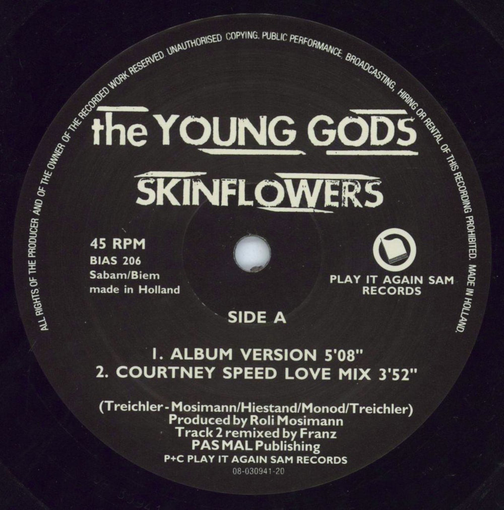 The Young Gods Skinflowers UK 12" vinyl single (12 inch record / Maxi-single) YGG12SK814673