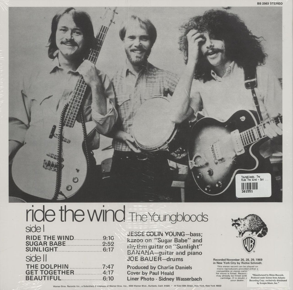 The Youngbloods Ride The Wind - 180 Gram US vinyl LP album (LP record)