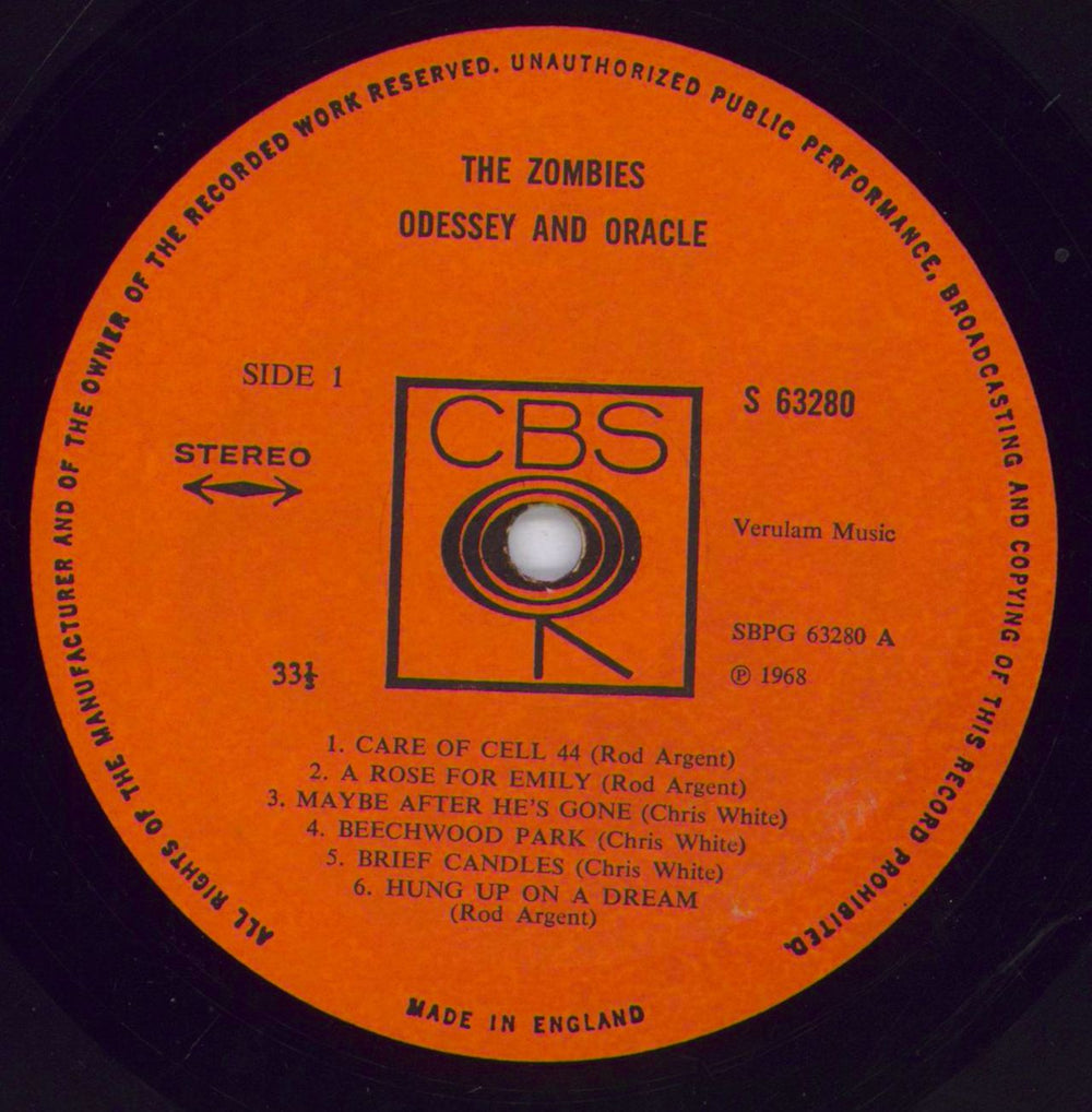The Zombies Odessey And Oracle - 1st Stereo - EX UK vinyl LP album (LP record) ZOMLPOD604038