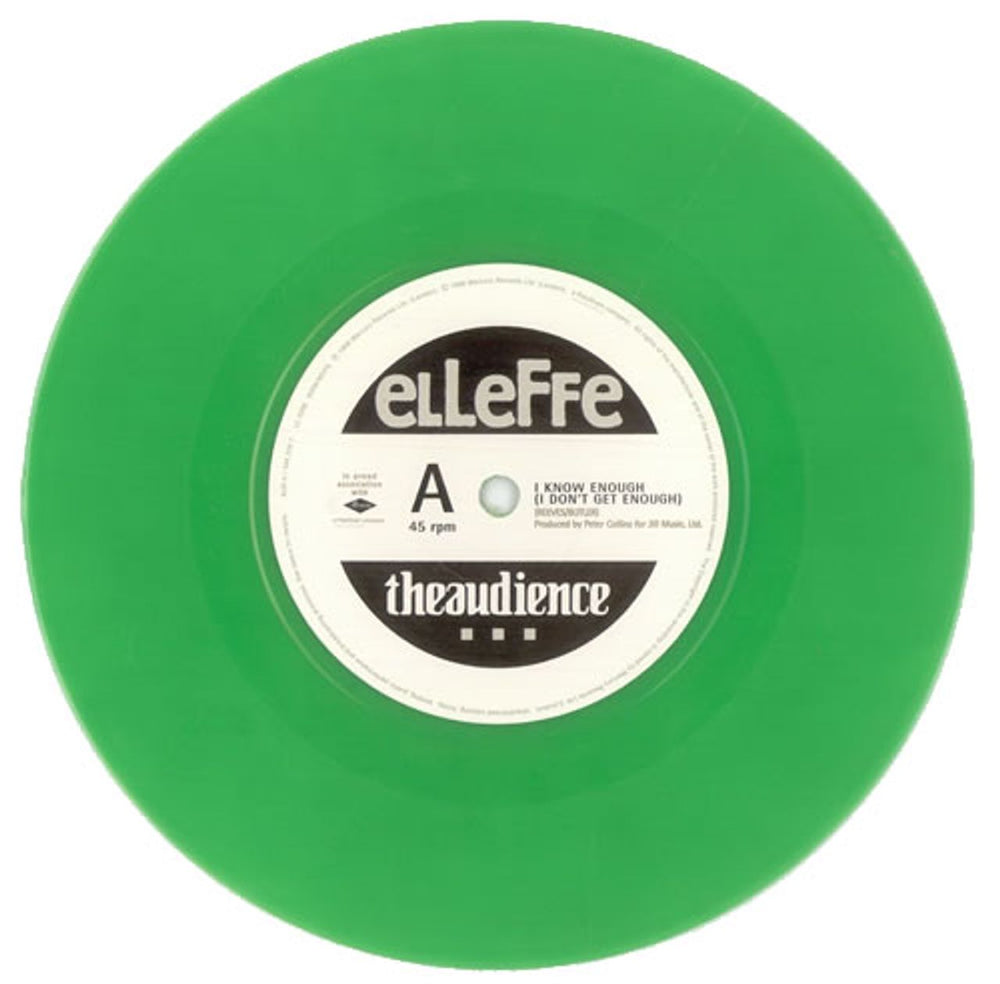 Theaudience I Know Enough - Green Vinyl + Poster UK 7" vinyl single (7 inch record / 45) TUD07IK120790