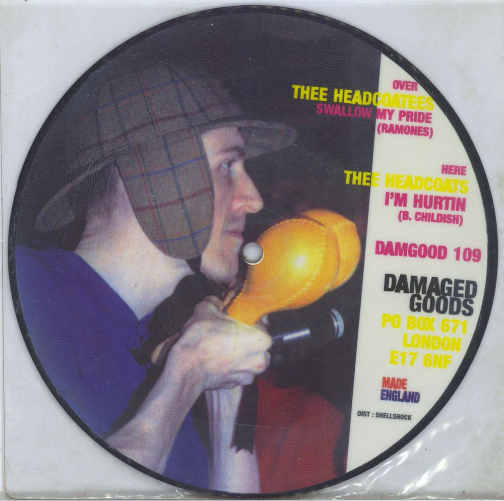 Thee Headcoatees Swallow My Pride UK 7" vinyl picture disc (7 inch picture disc single)