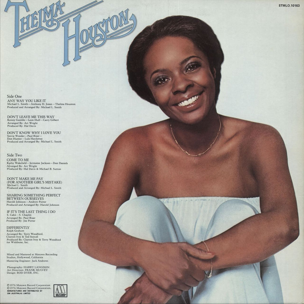 Thelma Houston Any Way You Like It Australian vinyl LP album (LP record)