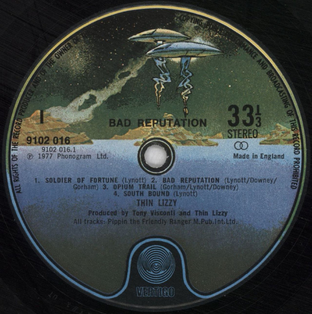 Thin Lizzy Bad Reputation - Laminated - VG UK vinyl LP album (LP record) THILPBA824223