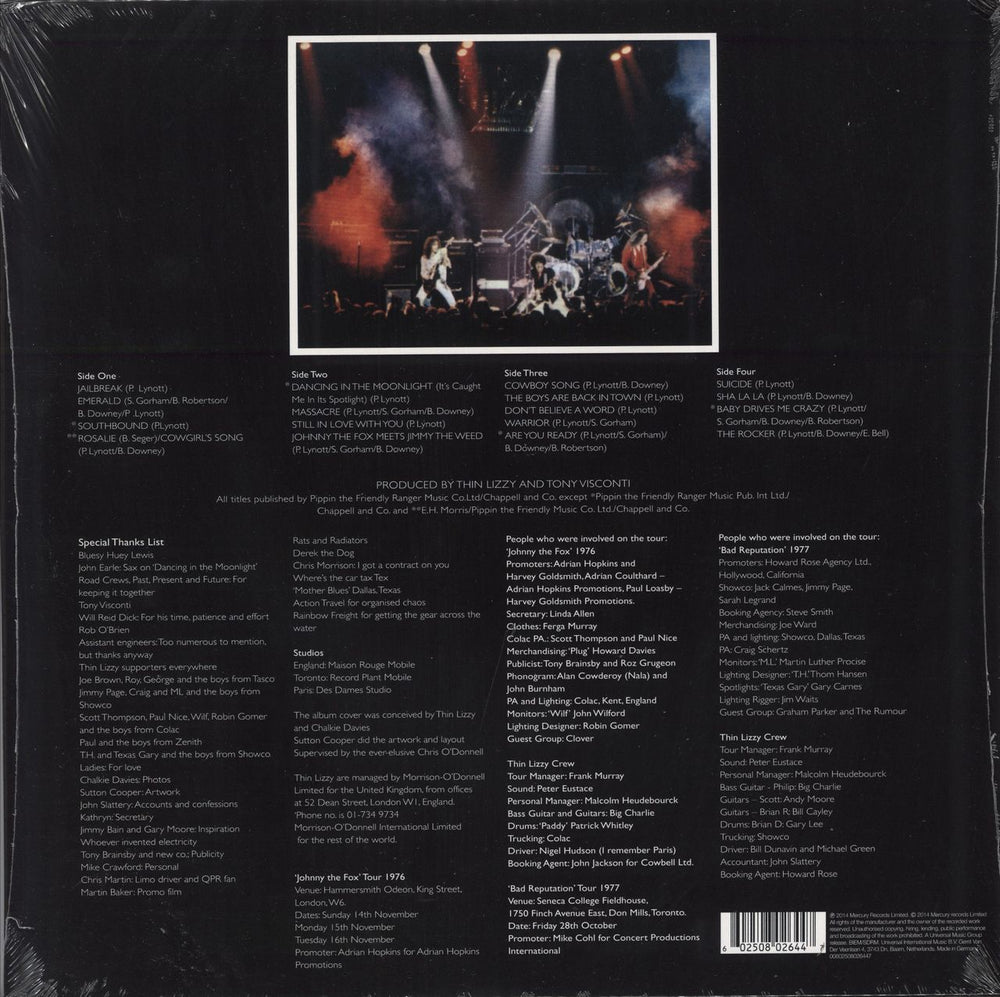 Thin Lizzy Live And Dangerous - 180gram Vinyl - Sealed UK 2-LP vinyl record set (Double LP Album) 602508026447