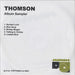 Thomson Nuclear Love - Album Sampler UK Promo CD-R acetate CD-R ACETATE