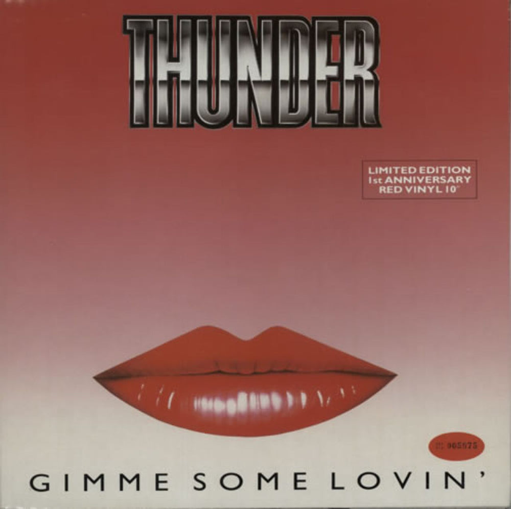 Thunder Gimme Some Lovin' - Red Vinyl UK 10" vinyl single (10 inch record) 10EM148