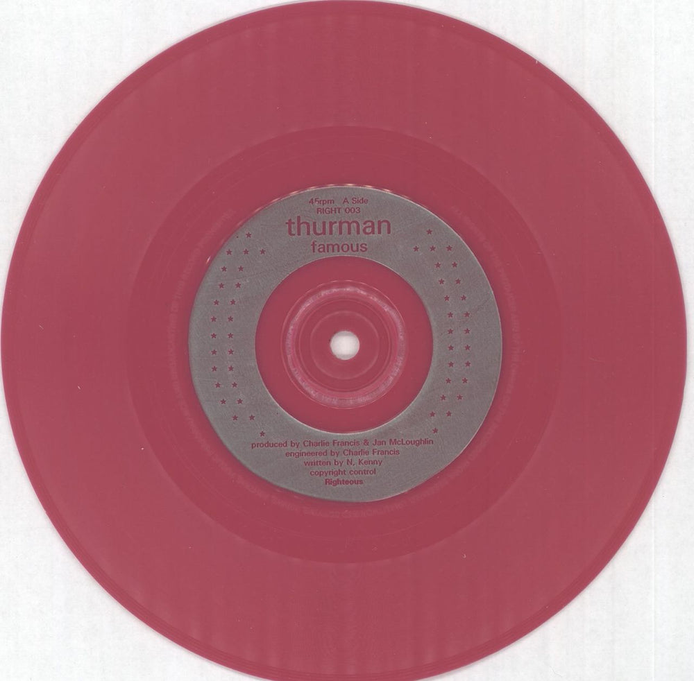 Thurman Famous - Deep Pink Vinyl UK 7" vinyl single (7 inch record / 45) URM07FA58486