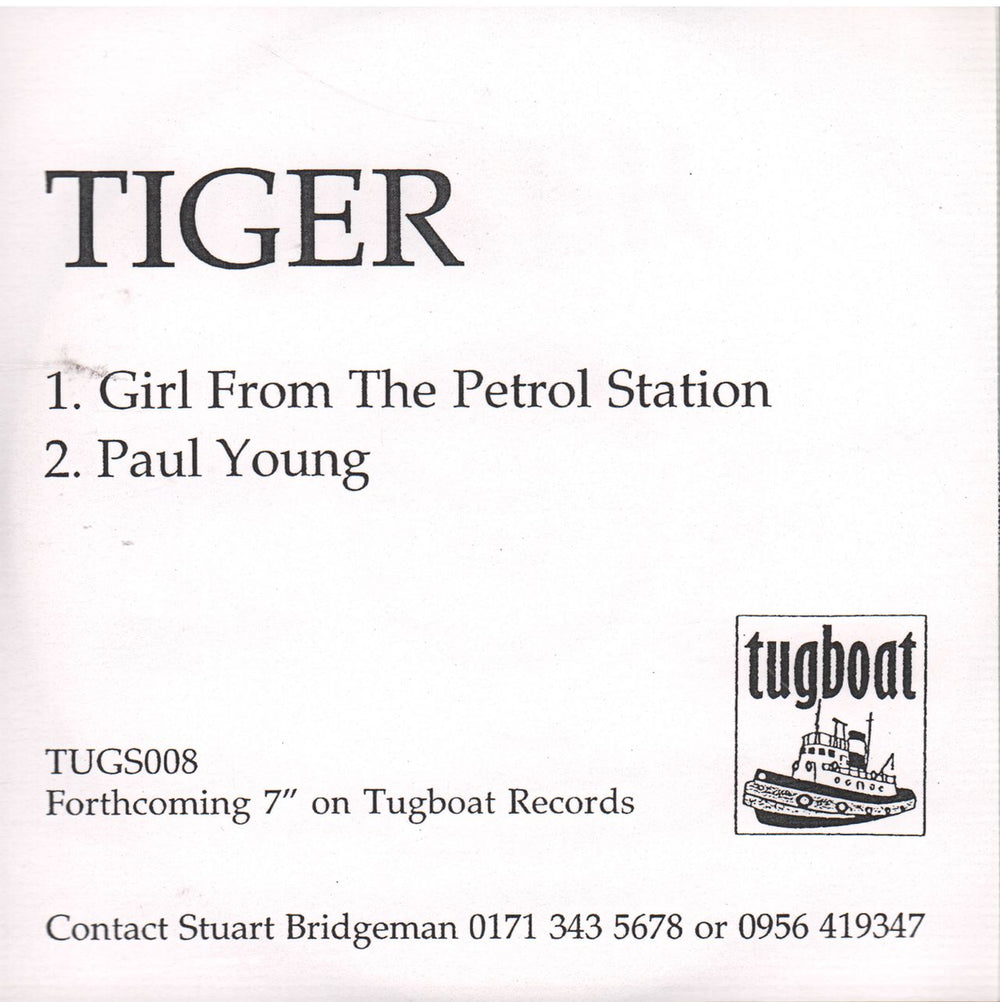 Tiger (Indie) Girl From The Petrol Station UK Promo CD-R acetate CD ACETATE