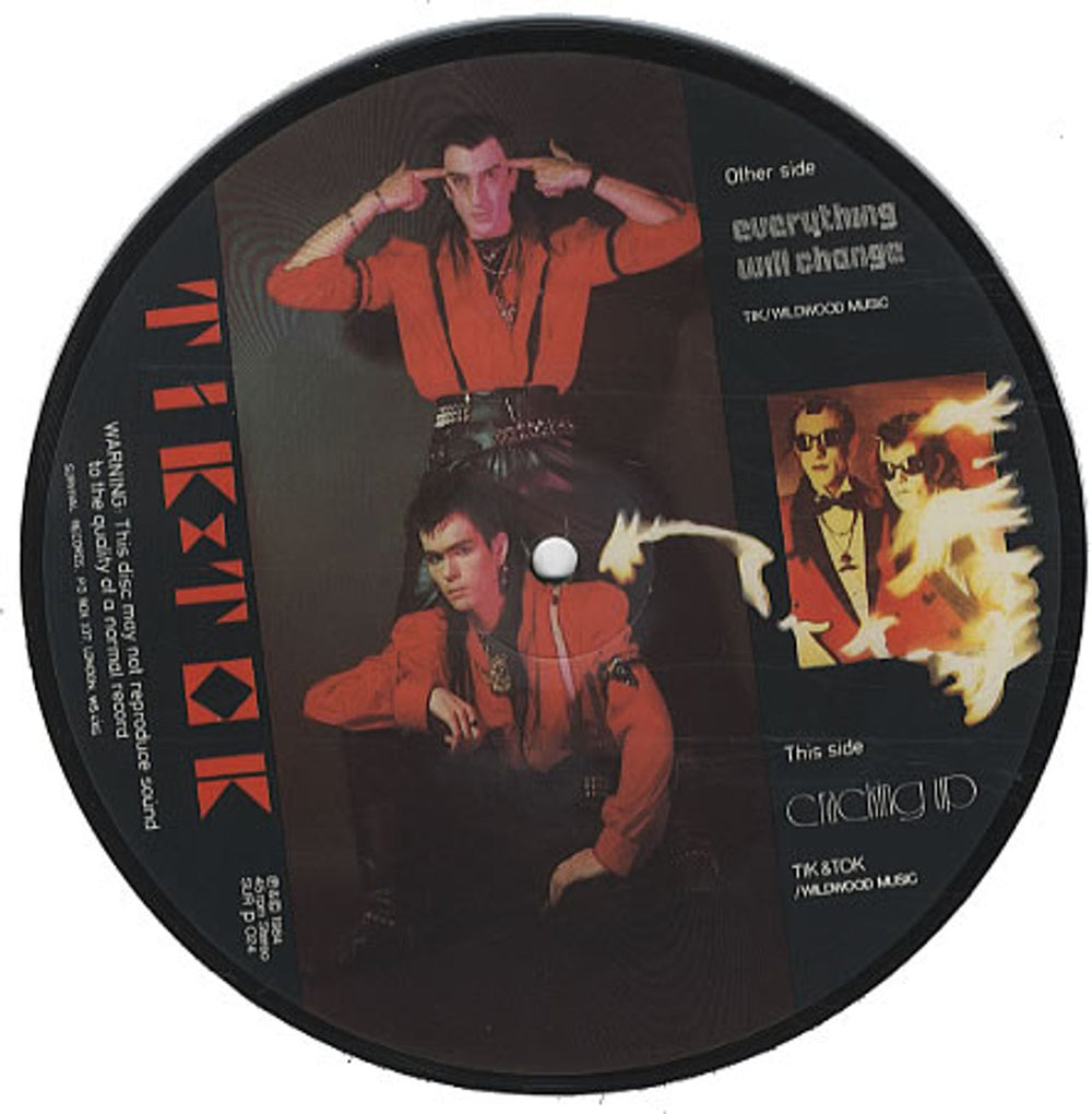 Tik & Tok Everything Will Change UK 7" vinyl picture disc (7 inch picture disc single) TOK7PEV340994