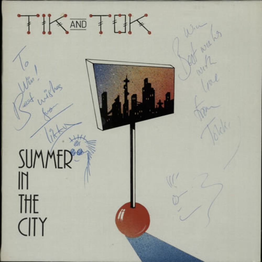 Tik & Tok Summer In The City - Autographed UK 12" vinyl single (12 inch record / Maxi-single) SUR12007