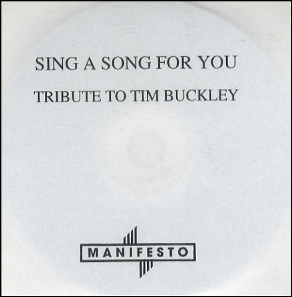 Tim Buckley Sing A Song For You - Tribute To Tim Buckley UK Promo CD-R acetate CDR