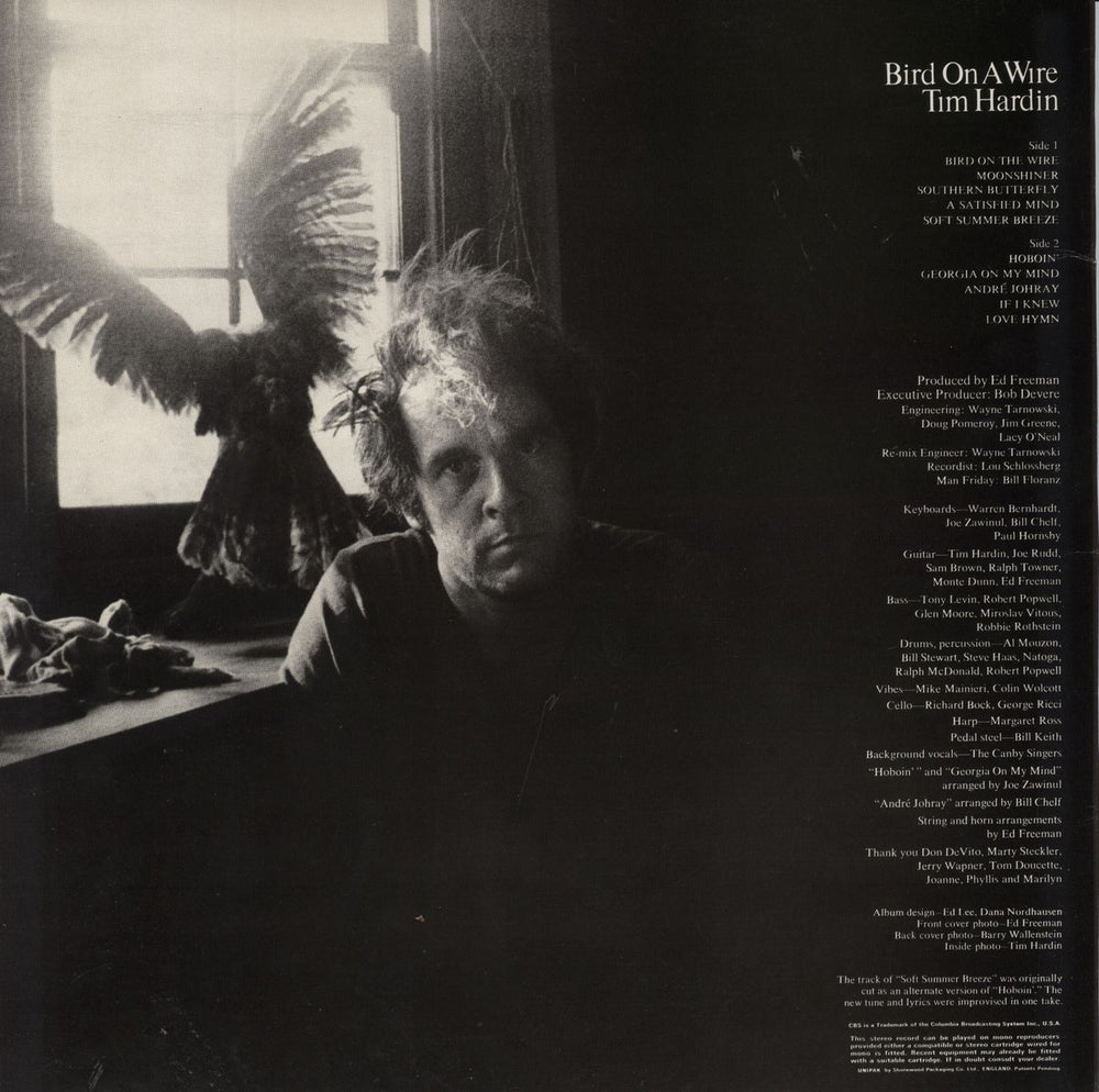 Tim Hardin Bird On A Wire UK vinyl LP album (LP record)