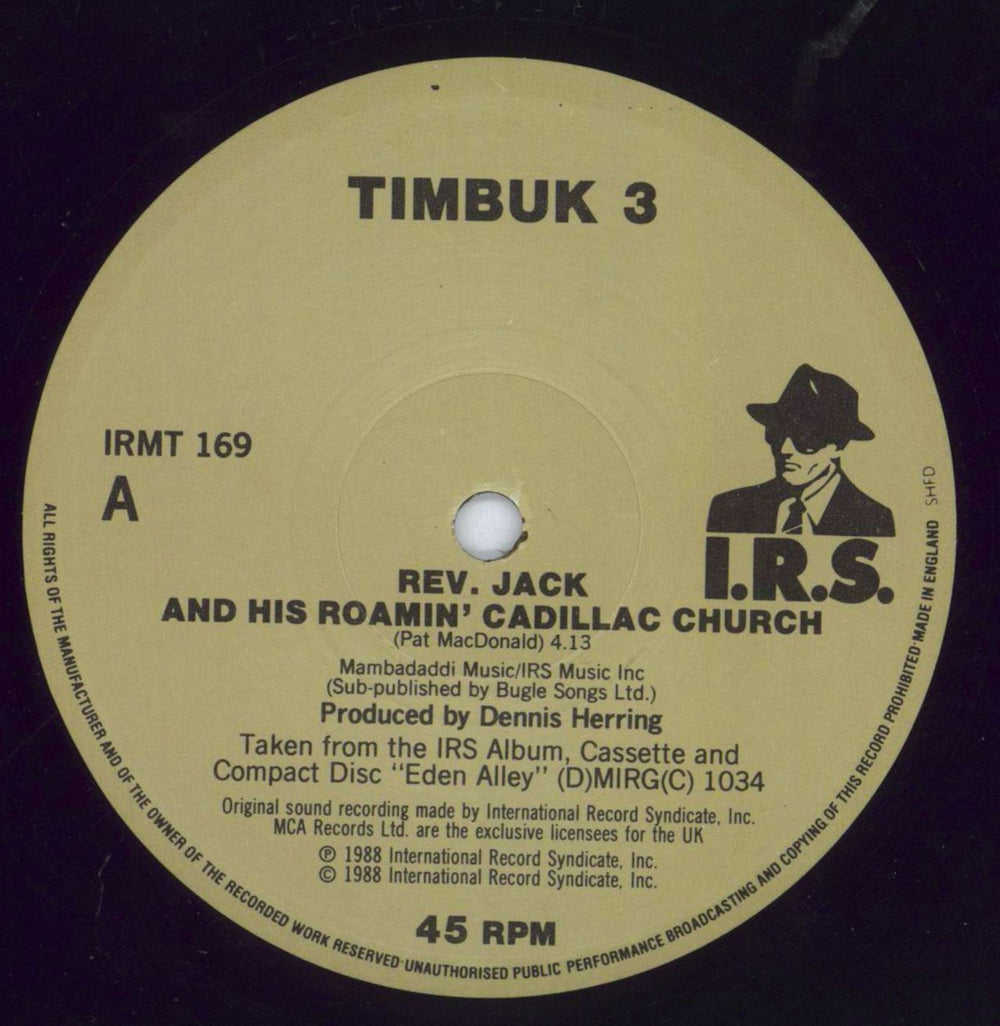 Timbuk 3 Rev. Jack And His Roamin' Cadillac Church UK 12" vinyl single (12 inch record / Maxi-single) TMK12RE817660