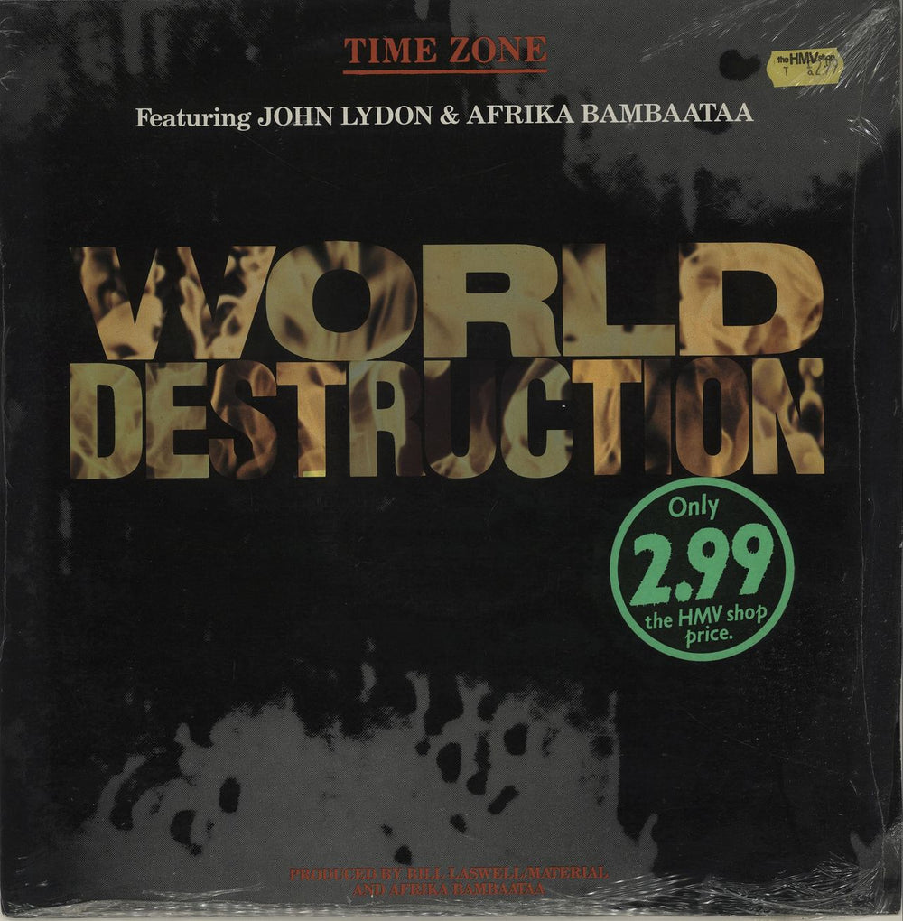 Timezone World Destruction - Opened shrink UK 12" vinyl single (12 inch record / Maxi-single) VS743-12