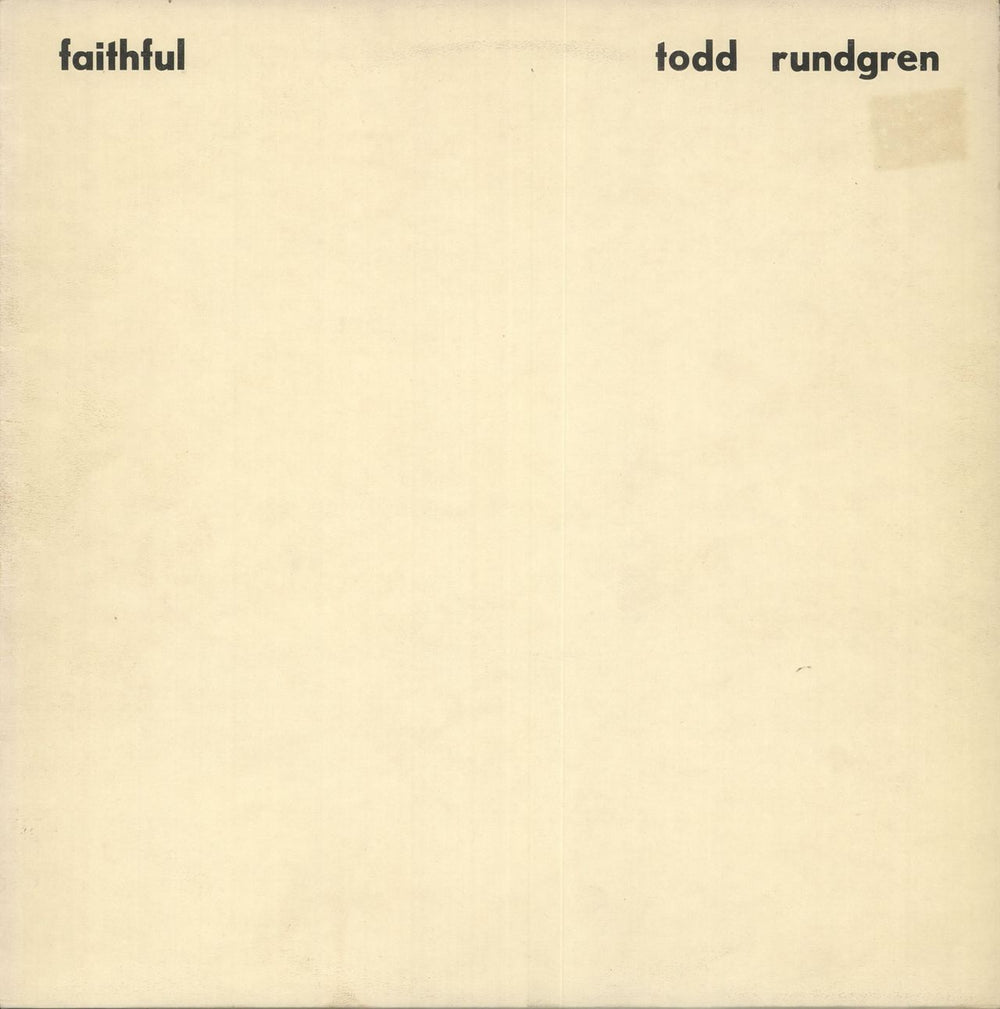 Todd Rundgren Faithful - EX UK vinyl LP album (LP record) K55510