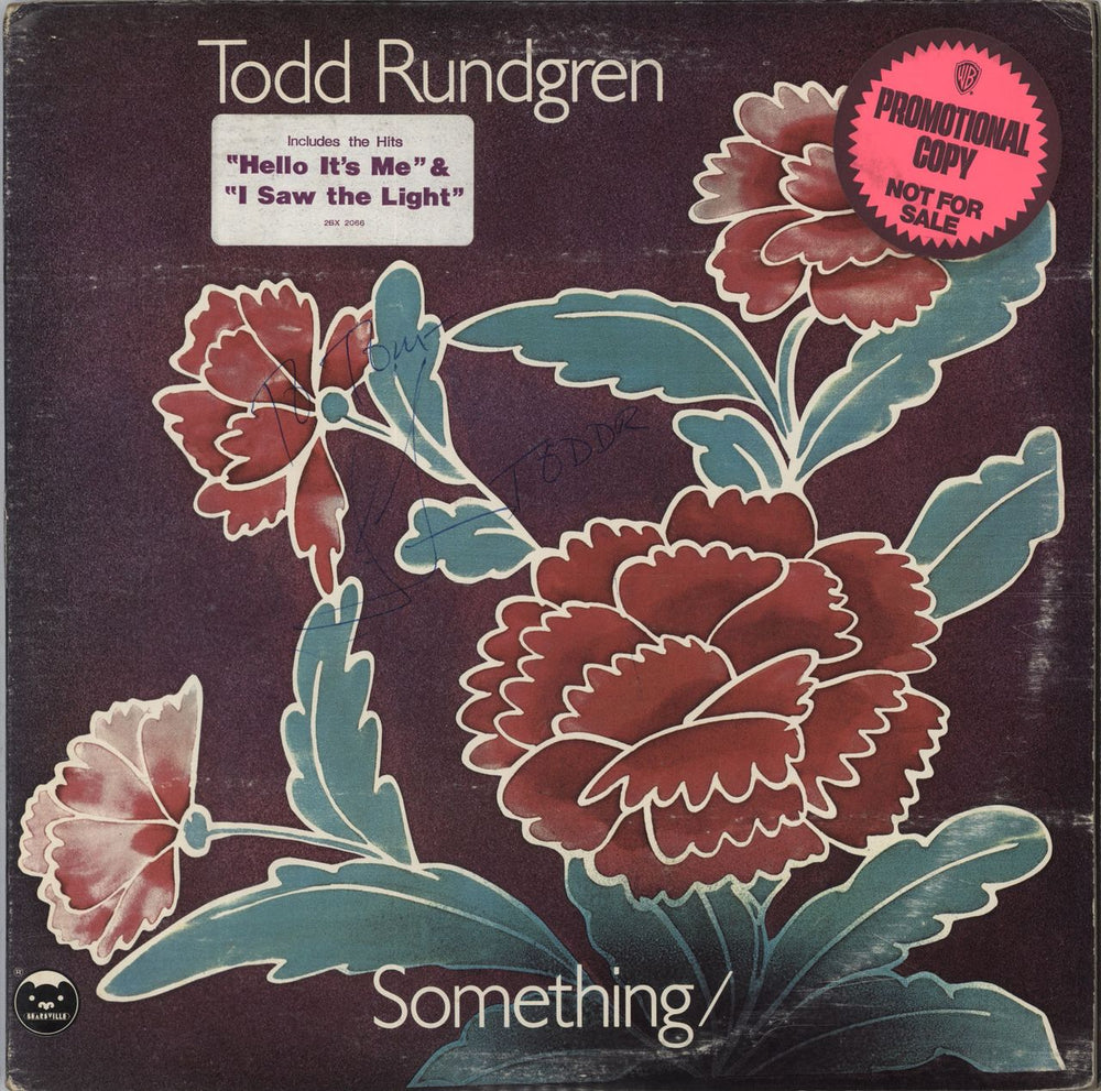 Todd Rundgren Something / Anything? - Autographed - Promo Stickered + Poster US Promo 2-LP vinyl record set (Double LP Album) 2BX2066