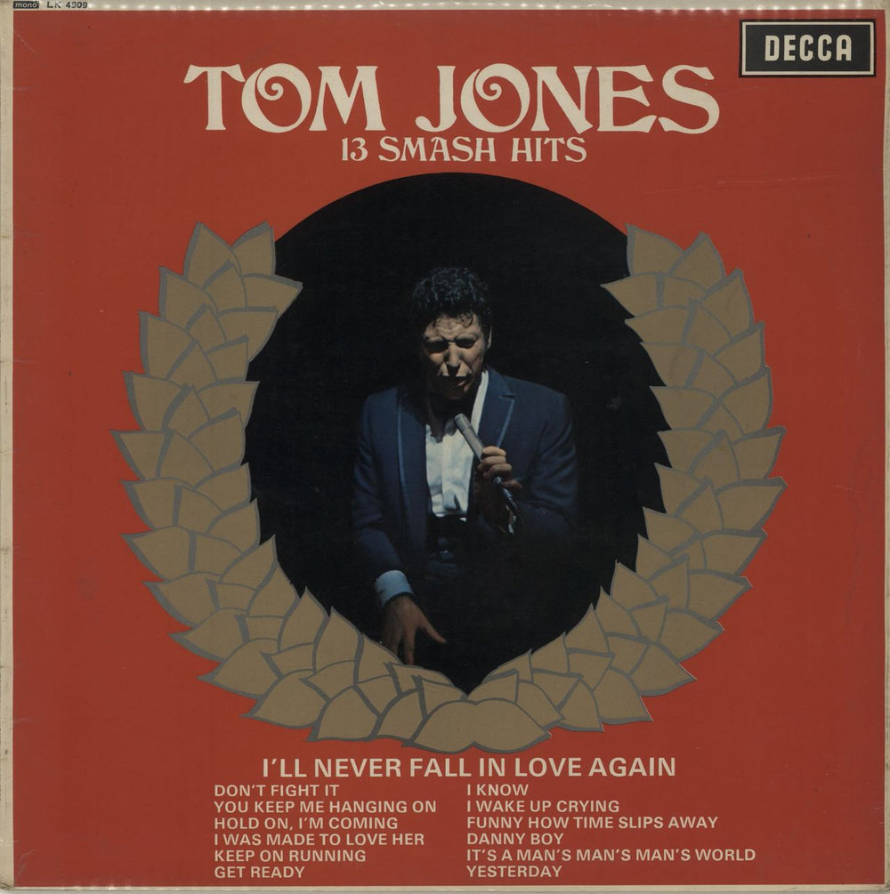 Tom Jones 13 Smash Hits UK vinyl LP album (LP record) LK4909