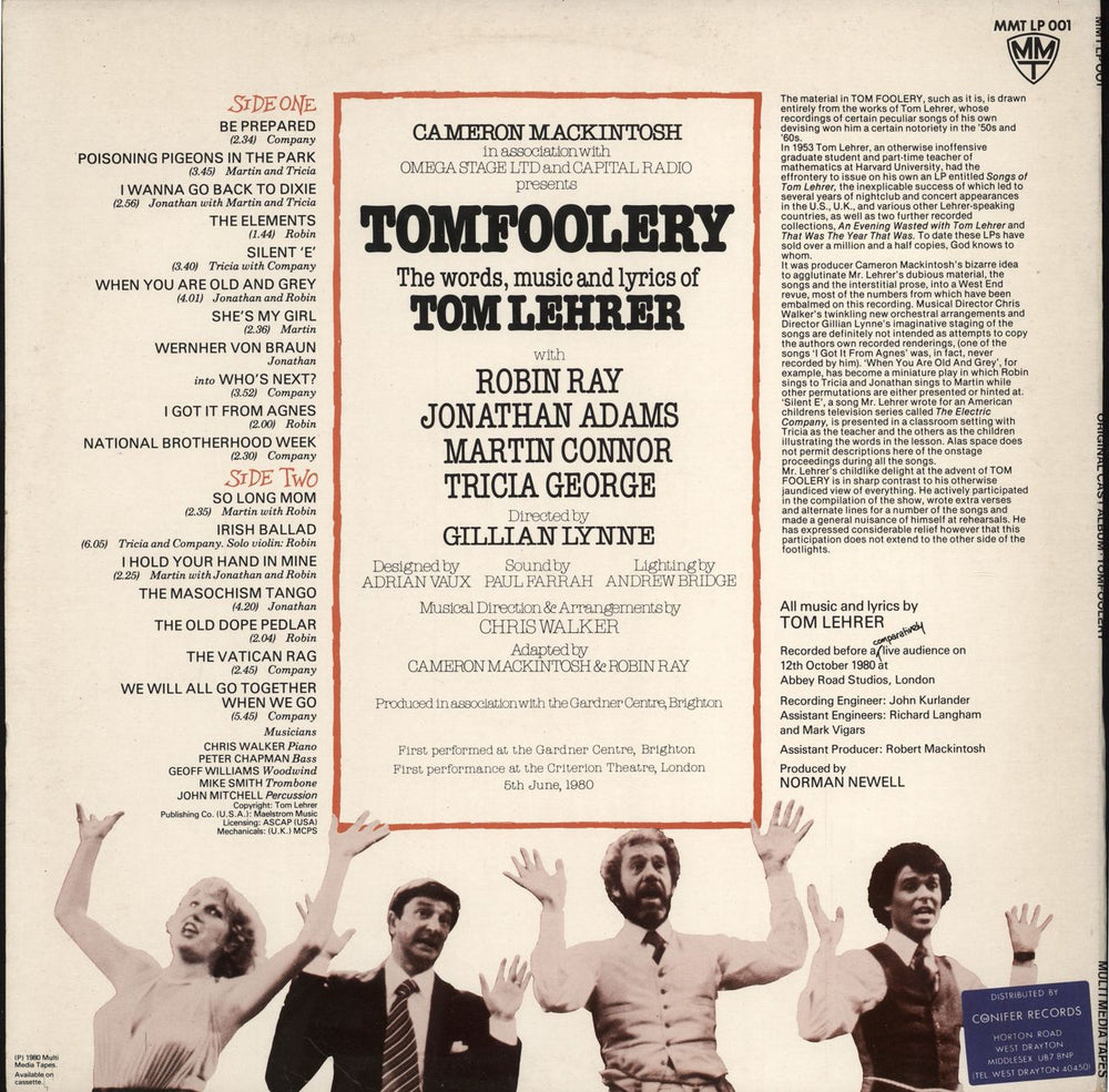Tom Lehrer Tomfoolery UK vinyl LP album (LP record)