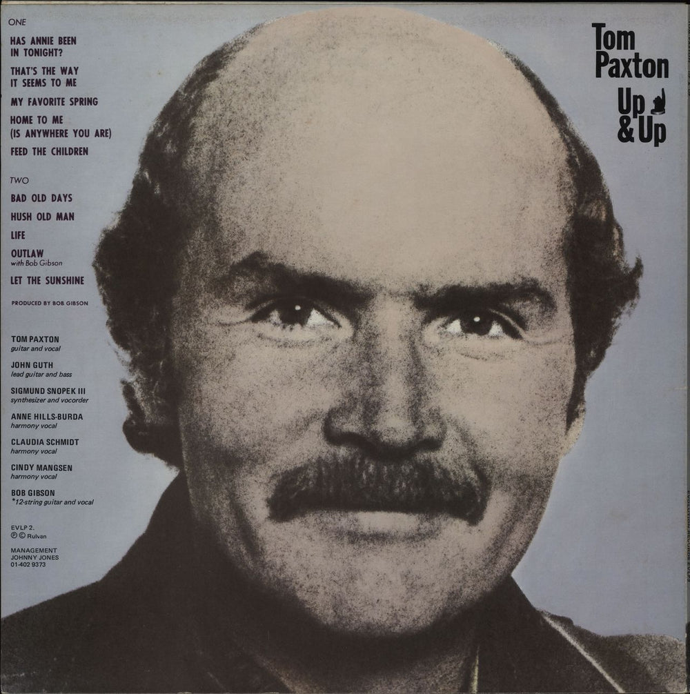 Tom Paxton Up & Up - Autographed UK vinyl LP album (LP record)