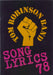 Tom Robinson Song Lyrics '78 + Flyers & Ticket Stub UK tour programme TOUR PROGRAMME