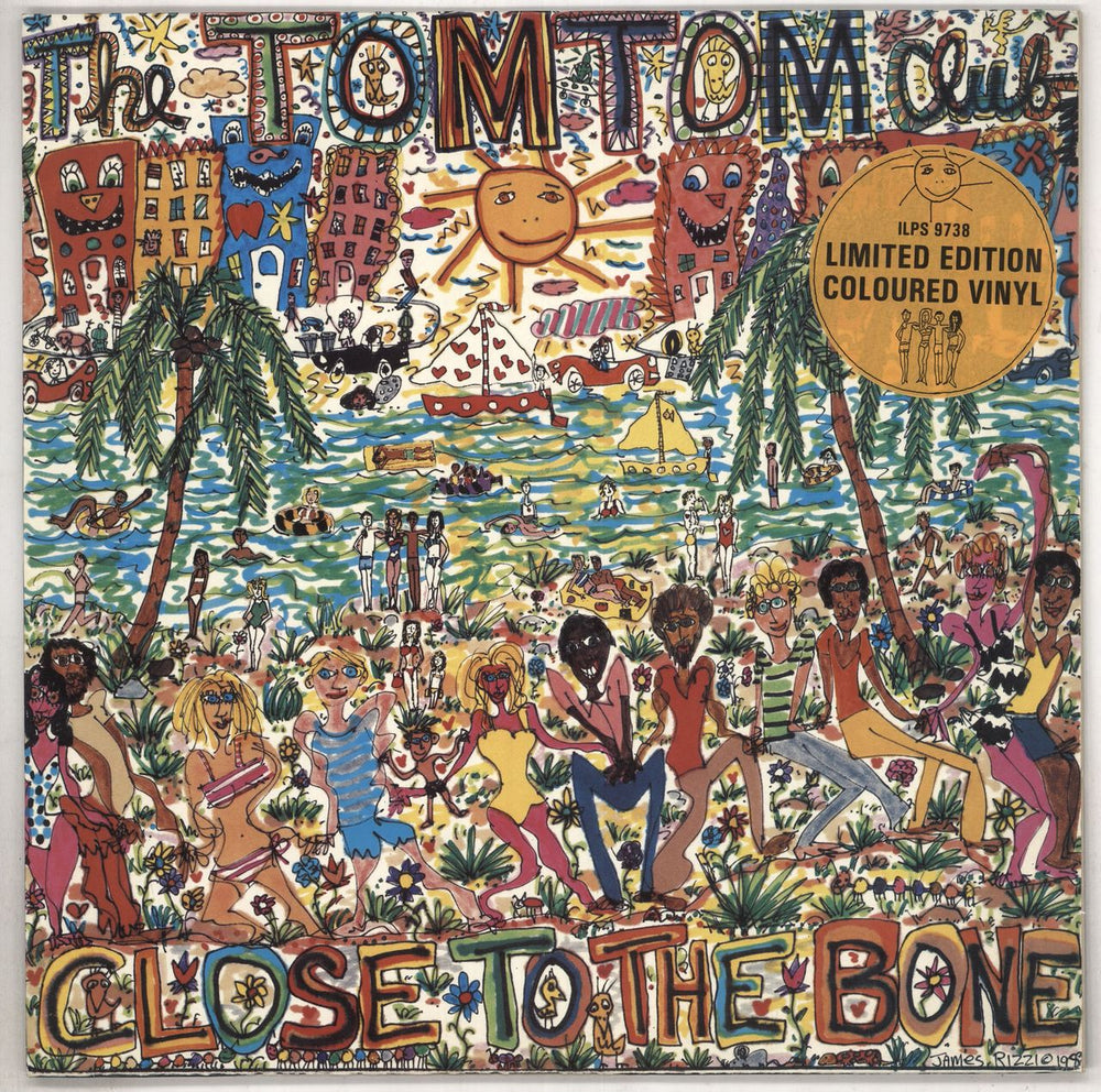 Tom Tom Club Close To The Bone - Blue Vinyl UK vinyl LP album (LP record) ILPS9738