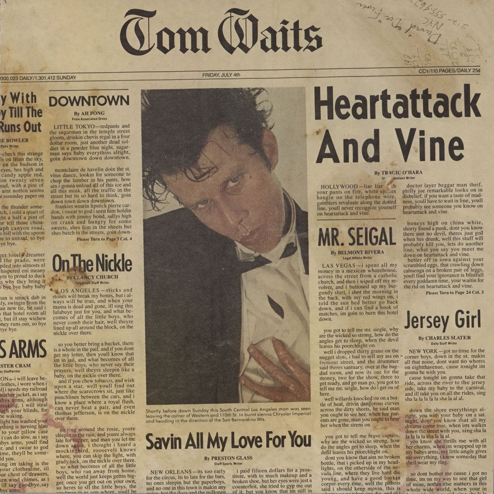 Tom Waits Heartattack And Vine - EX German vinyl LP album (LP record) AS52252