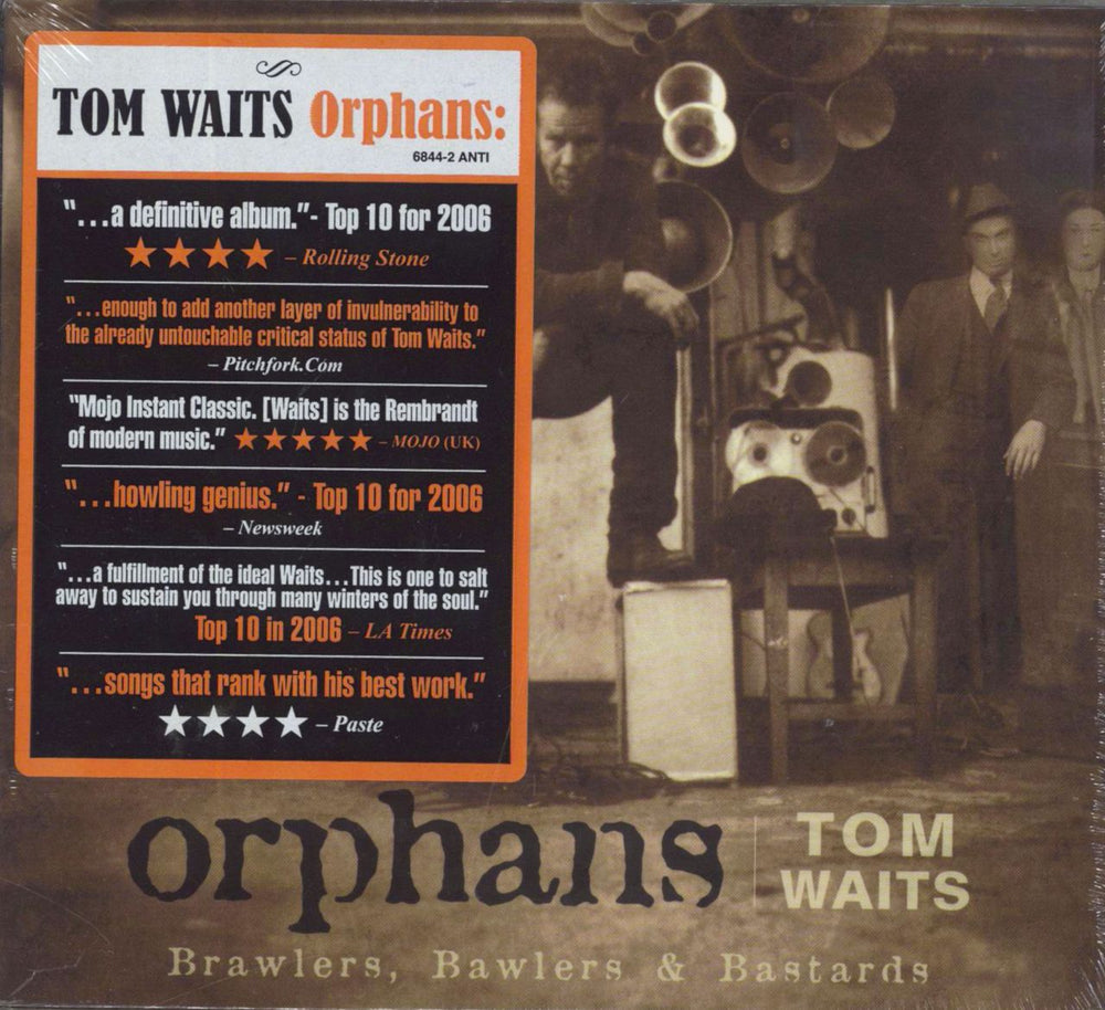 Tom Waits Orphans - Brawlers, Bawlers & Bastards - Sealed UK 3-CD album set (Triple CD) 6844-2