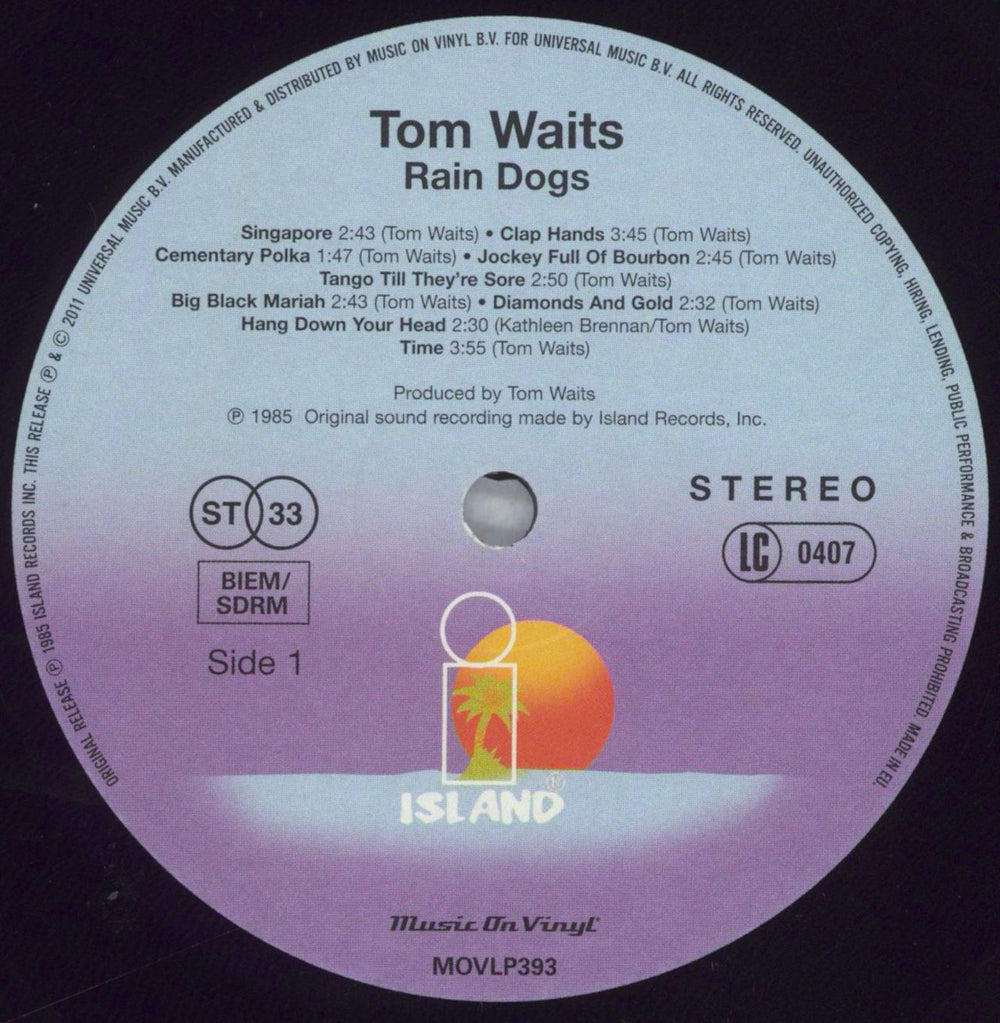 Tom Waits Rain Dogs - 180gm - Shrink Dutch Vinyl LP — RareVinyl.com