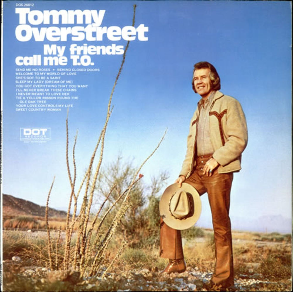 Tommy Overstreet My Friends Call Me T.O. US vinyl LP album (LP record) DOS-26012