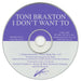 Toni Braxton I Don't Want To US Promo CD single (CD5 / 5") LFPC4246