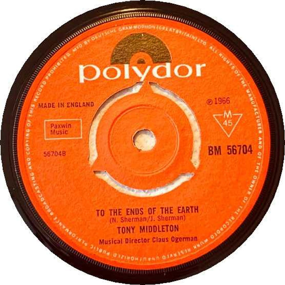 Tony Middleton Don't Ever Leave Me / To The Ends Of The Earth UK 7" vinyl single (7 inch record / 45)