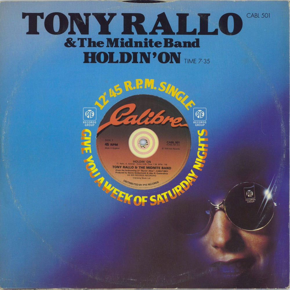 Tony Rallo And The Midnite Band Holdin' On UK 12" vinyl single (12 inch record / Maxi-single) CABL501