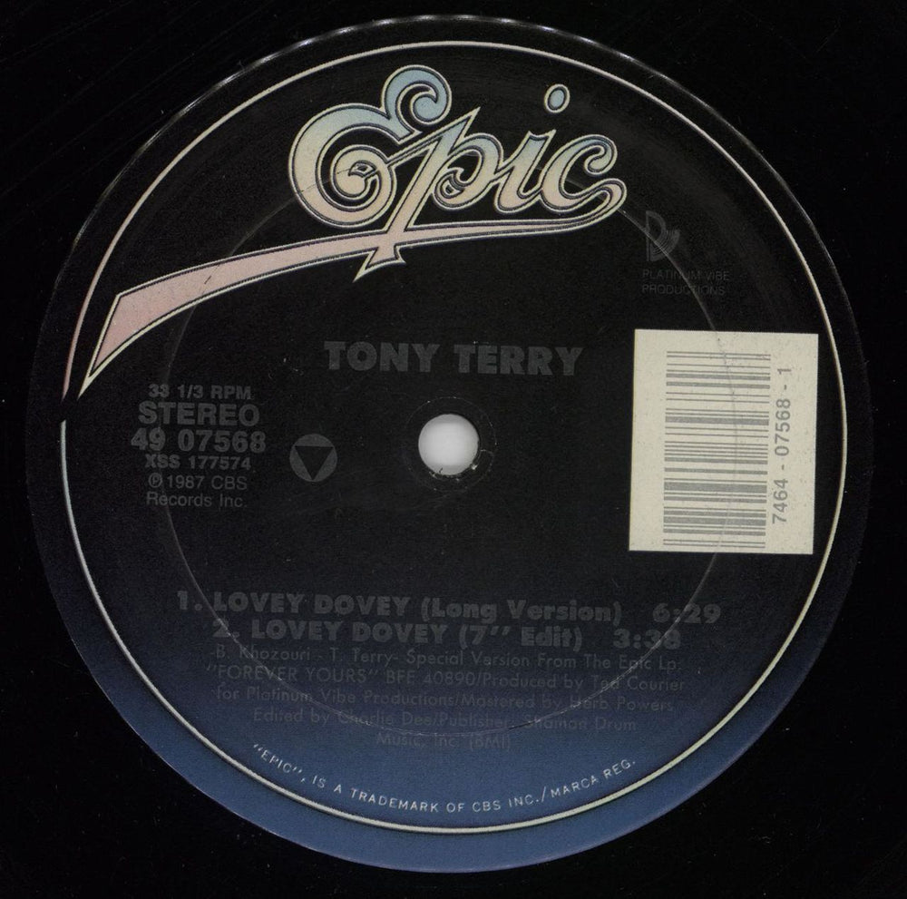 Tony Terry Lovey Dovey US 12" vinyl single (12 inch record / Maxi-single) 4907568