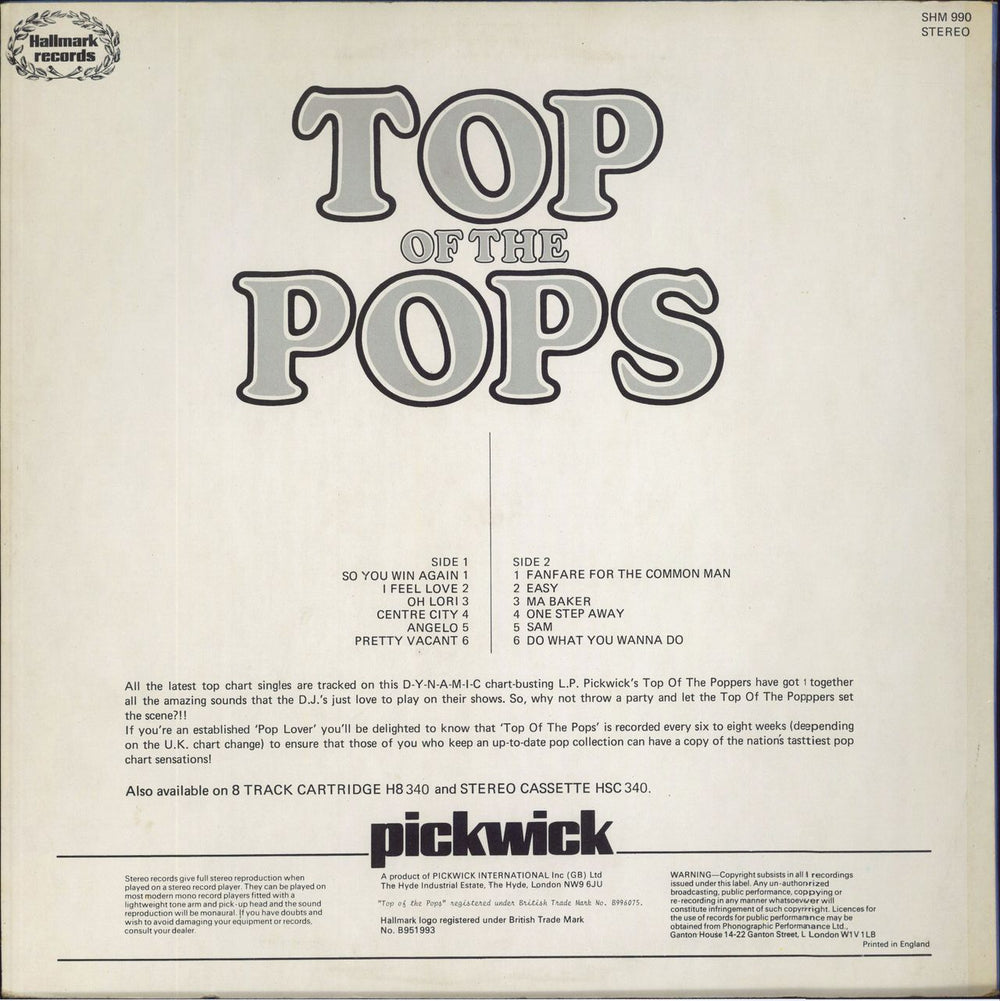 Top Of The Pops Top Of The Pops Vol. 60 UK vinyl LP album (LP record)